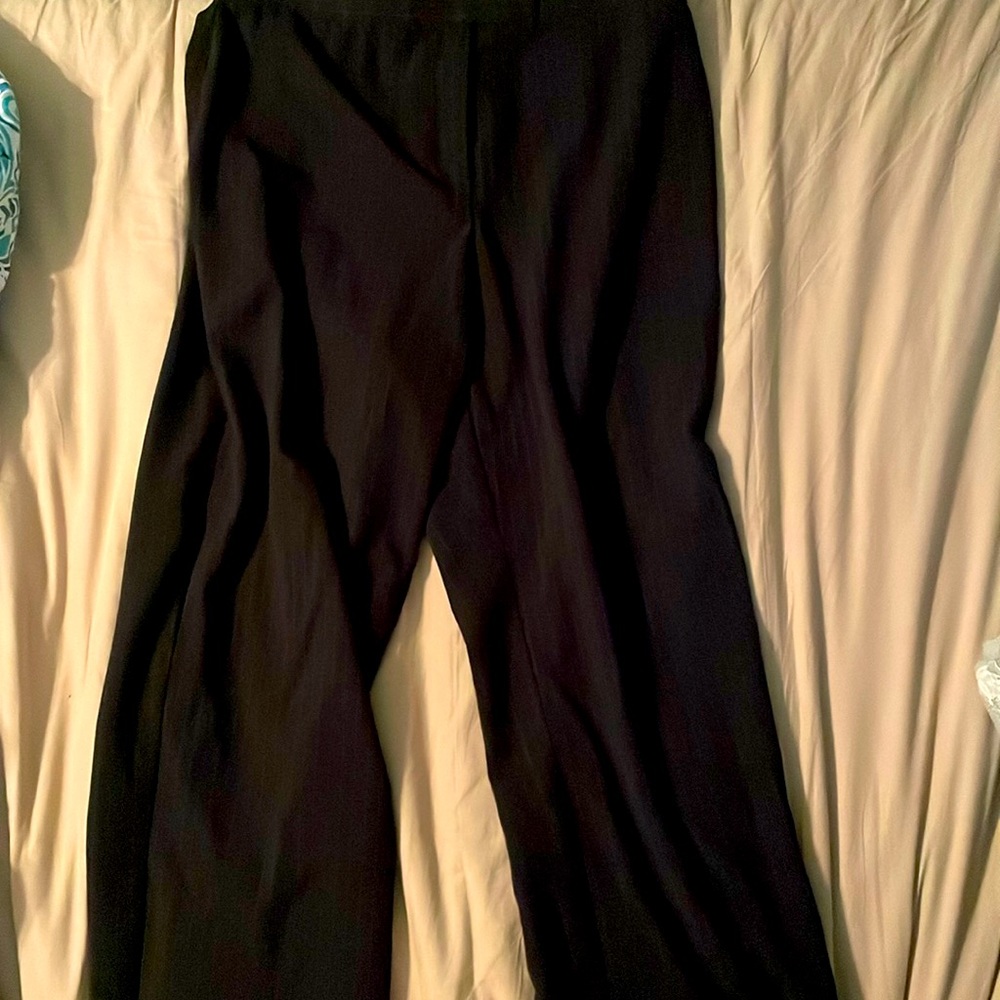 Black pinstripe slacks size 14p